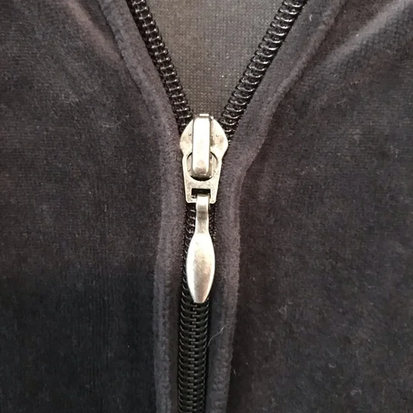 Gap Body Velour Black Zip up Sweater with Hood - Picture 4 of 7